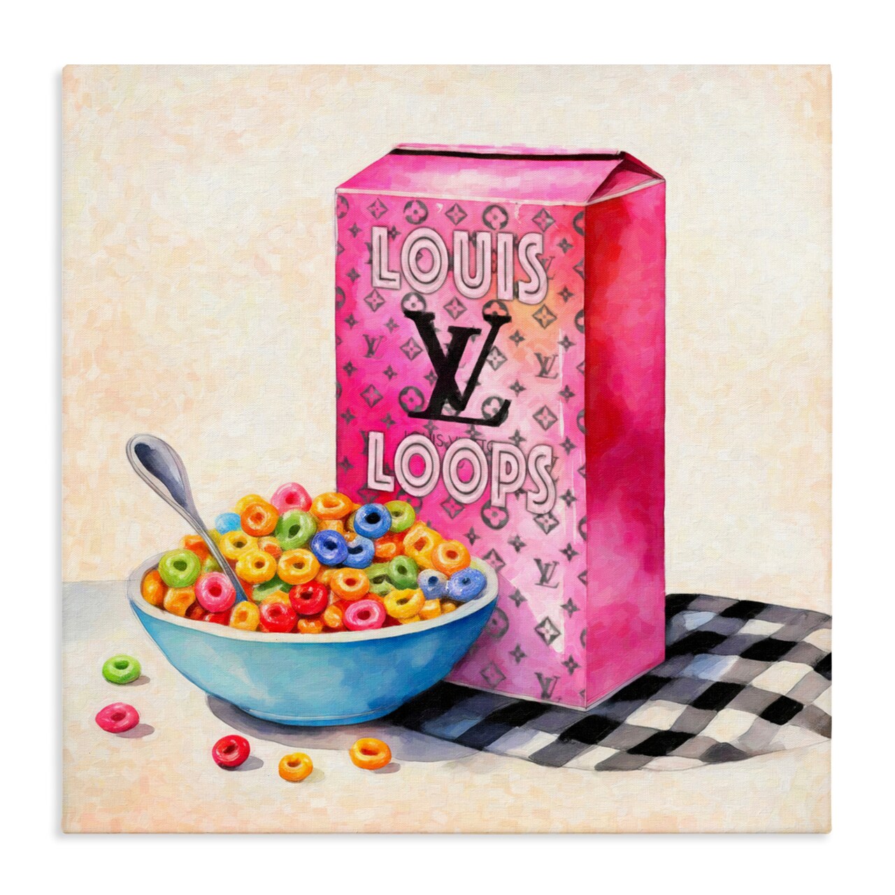 Stupell Industries Fashion Loops Cereal Canvas, design by Grotto Studios